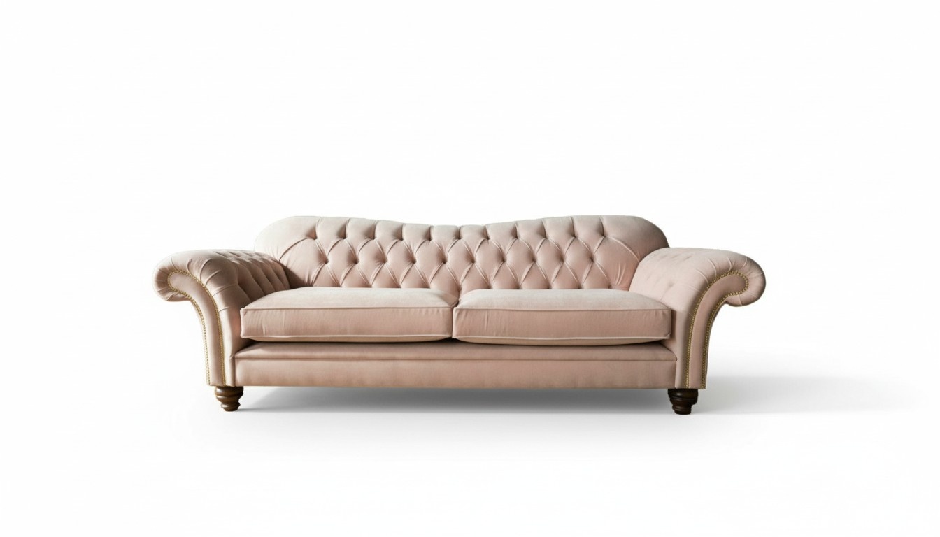 Chesterfield Pink living room fabric design couches upholstery sofa sofas textile new