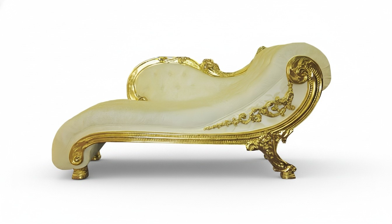Chesterfield Recamière antik stil Edle Chaiselongue Chaise Longue Sofa Liege Neu