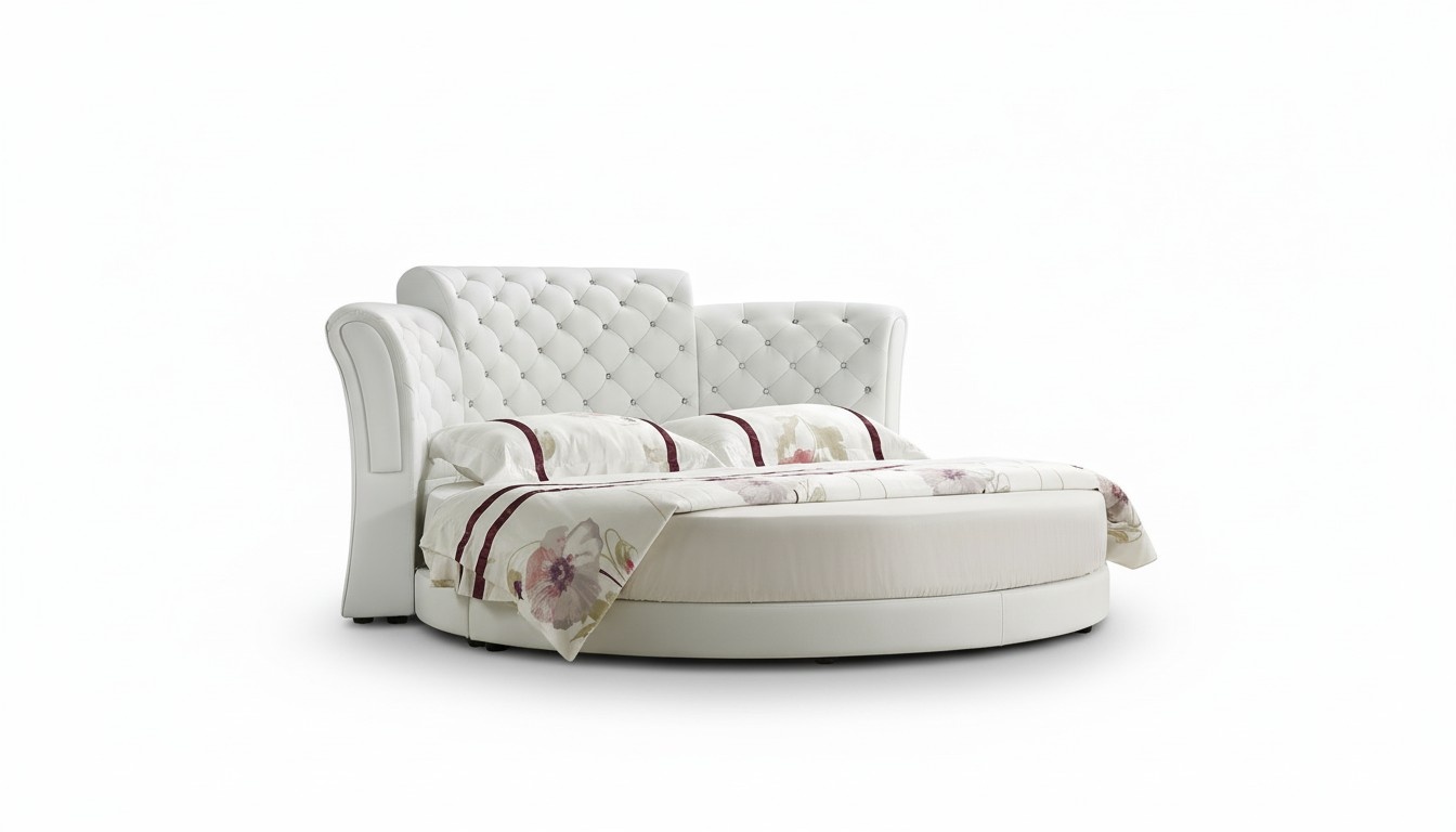 Chesterfield Round Bed Furniture Upholstery Beds Bedroom Furniture Leather Bed Hotel