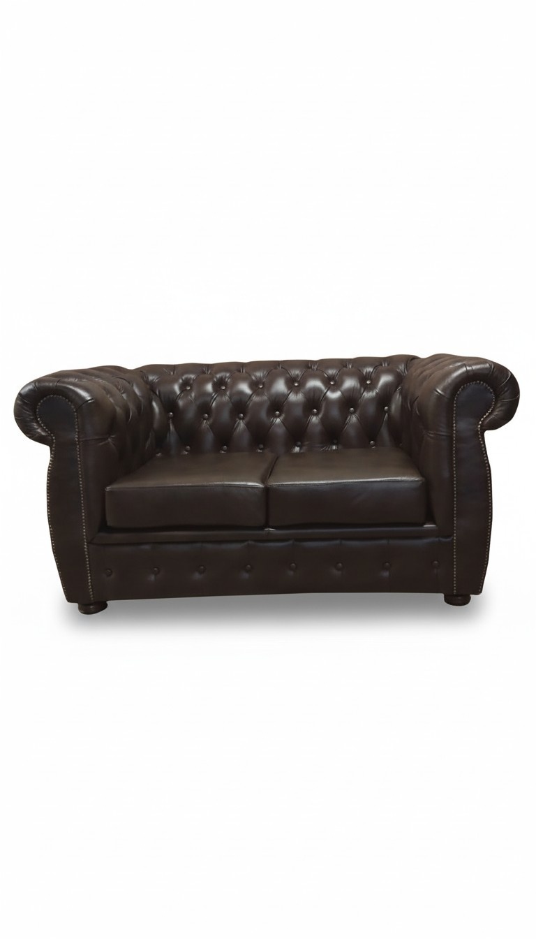 Chesterfield Sofa 2 Seat Luxury Couch Two Seater Sofas Brown Furniture Couches