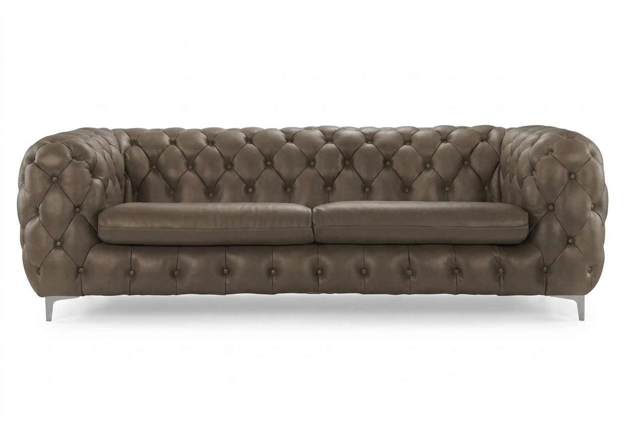 Chesterfield Sofa Brown XXL Big Leather Living Room Furniture 4 Seater Violet Yellow Green