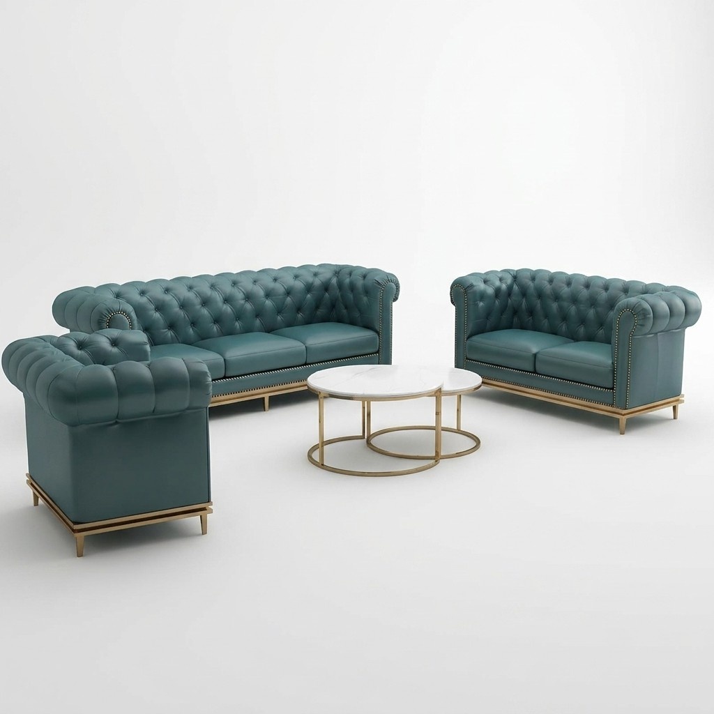 Chesterfield Sofa Couch Upholstery Couch 3s Couches Upholstery Leather New Three Seater