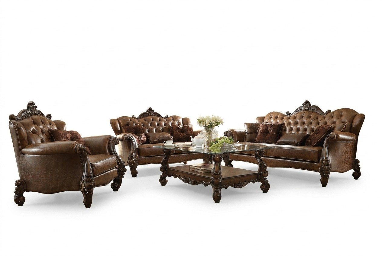 Chesterfield Sofa Couch Upholstery Seat 3+2 Seater Design Sofas Set Couches