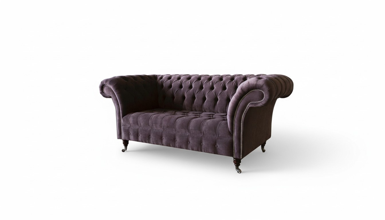 Chesterfield Sofa Couch Upholstery Sofas Classic 2 Seat Velvet Two Seater
