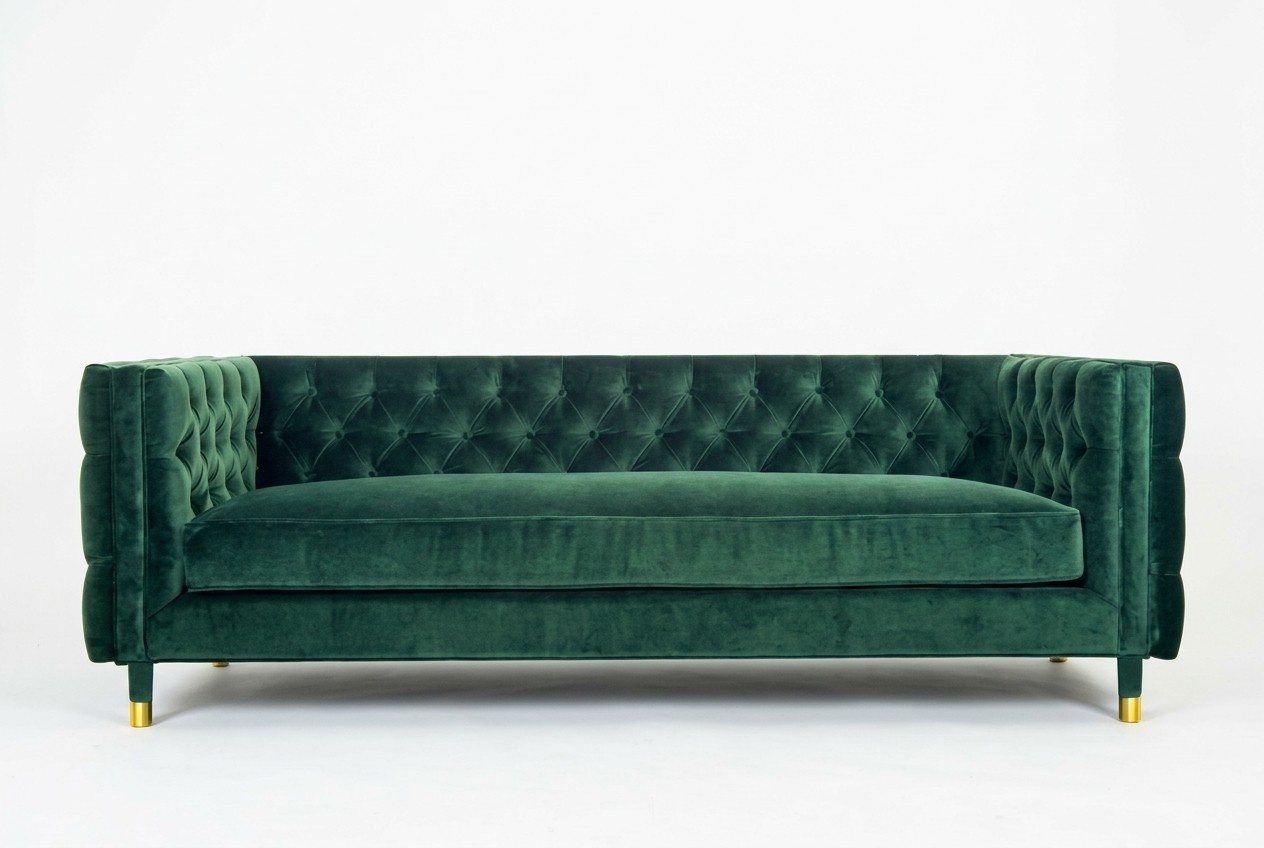 Chesterfield Sofa Living Room Fabric Sofa Couch Upholstery Seat 3 Seater Sofa New