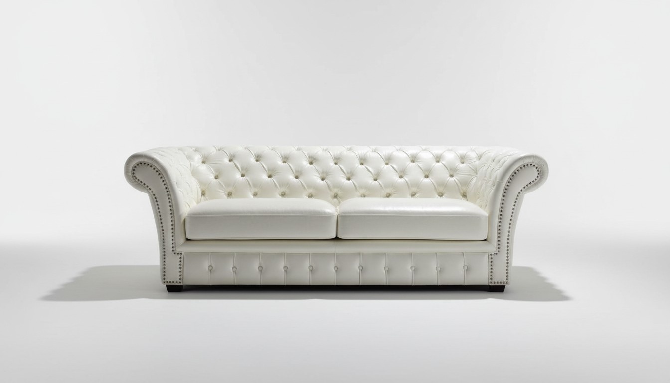 Chesterfield Sofa Luxury Three Seater Sofas Living Room Couches White