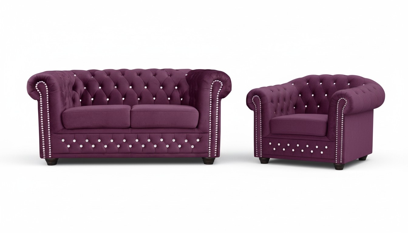 Chesterfield Sofa Set 2+1 Seater Design Couch Sofa Set New