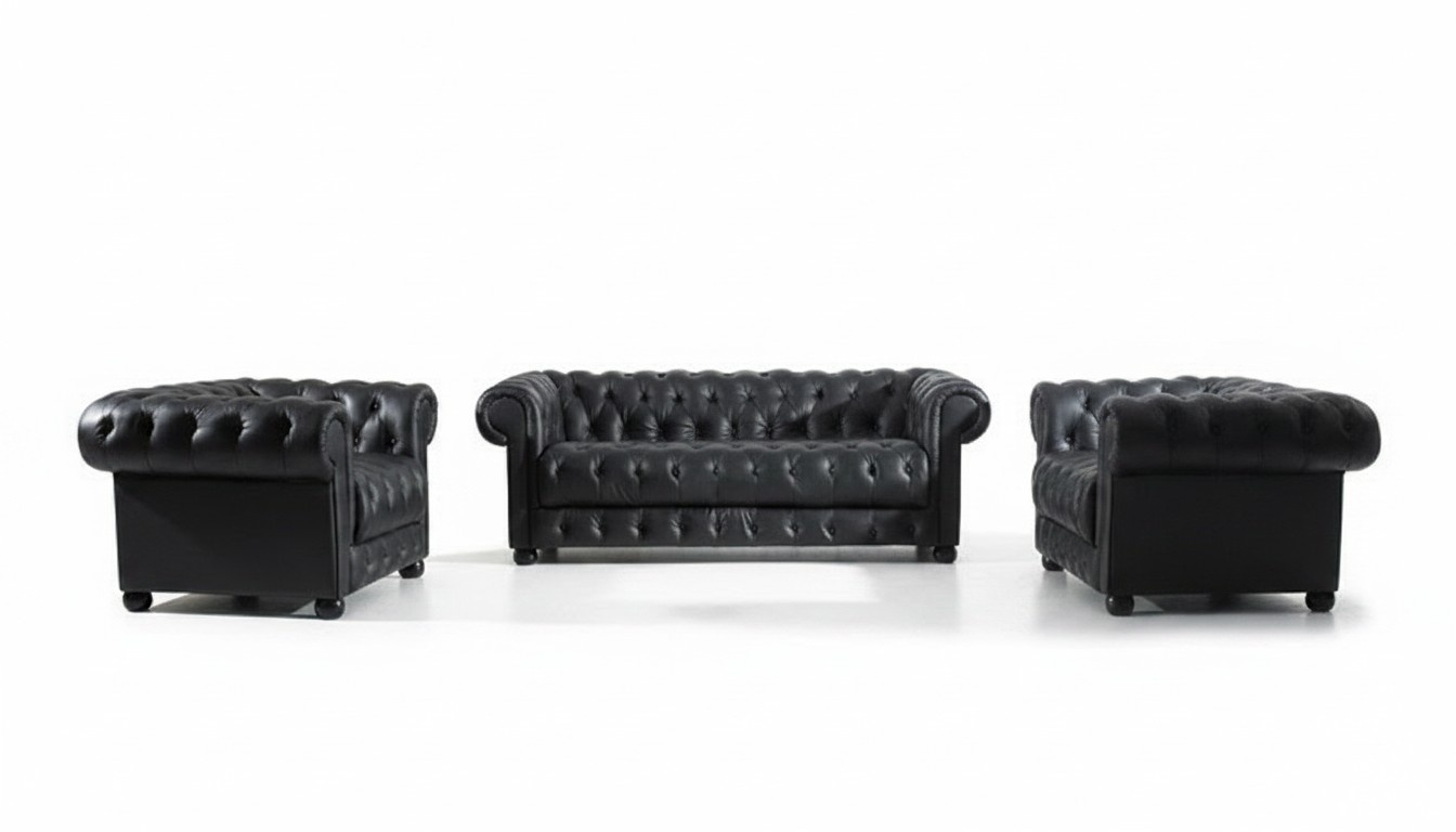 Chesterfield Sofa Set 311 Seater Design Couch Upholstery Sofa Set New