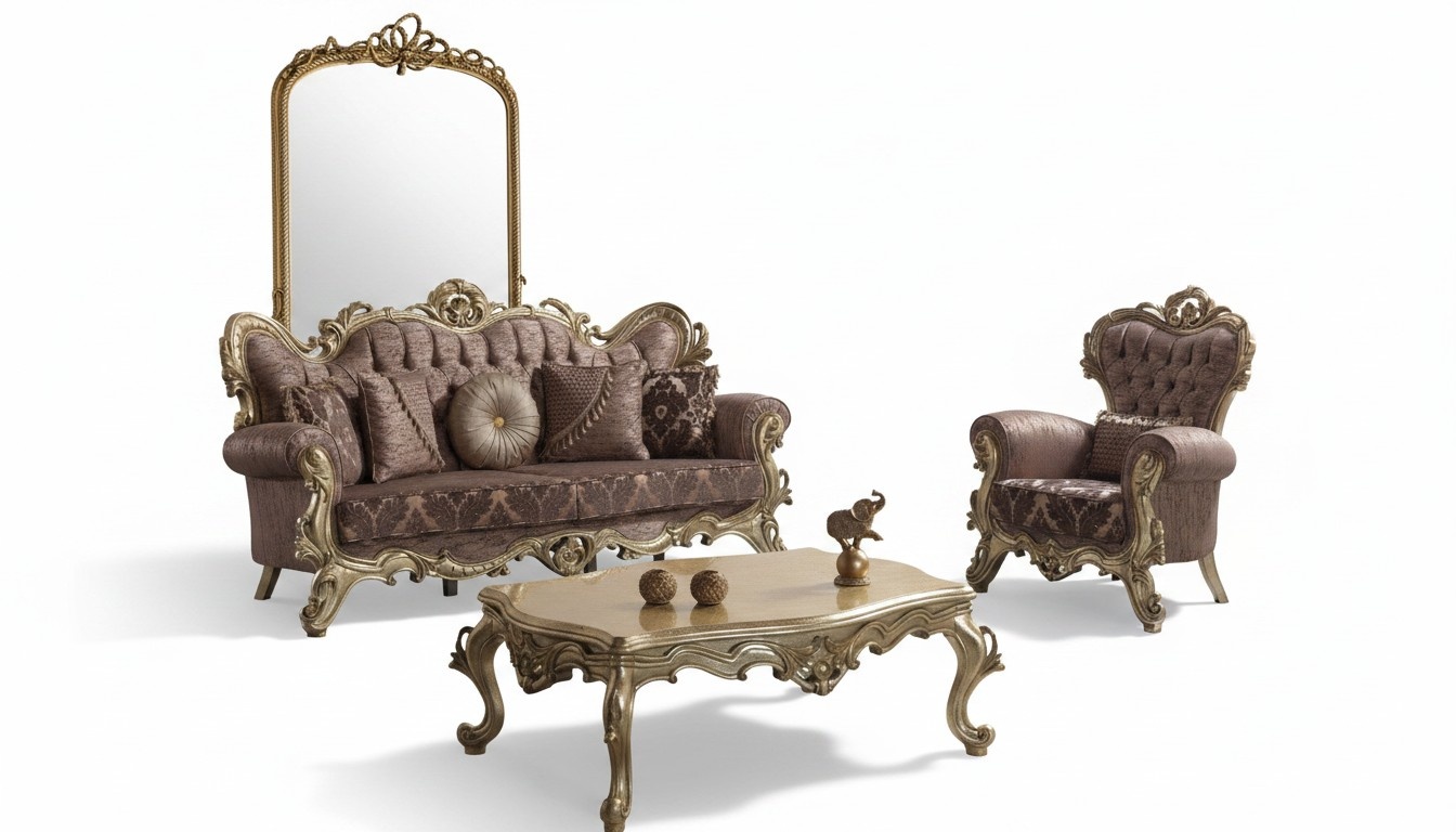Chesterfield sofa set upholstered sofa sofa couch purple fabric sofa set