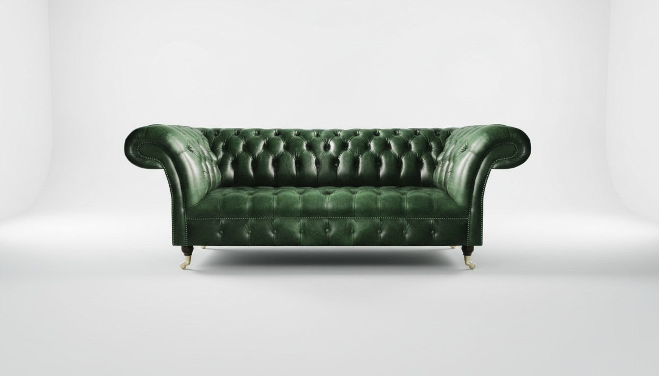 Chesterfield sofa three-seater design furniture living room luxury couch upholstered furniture