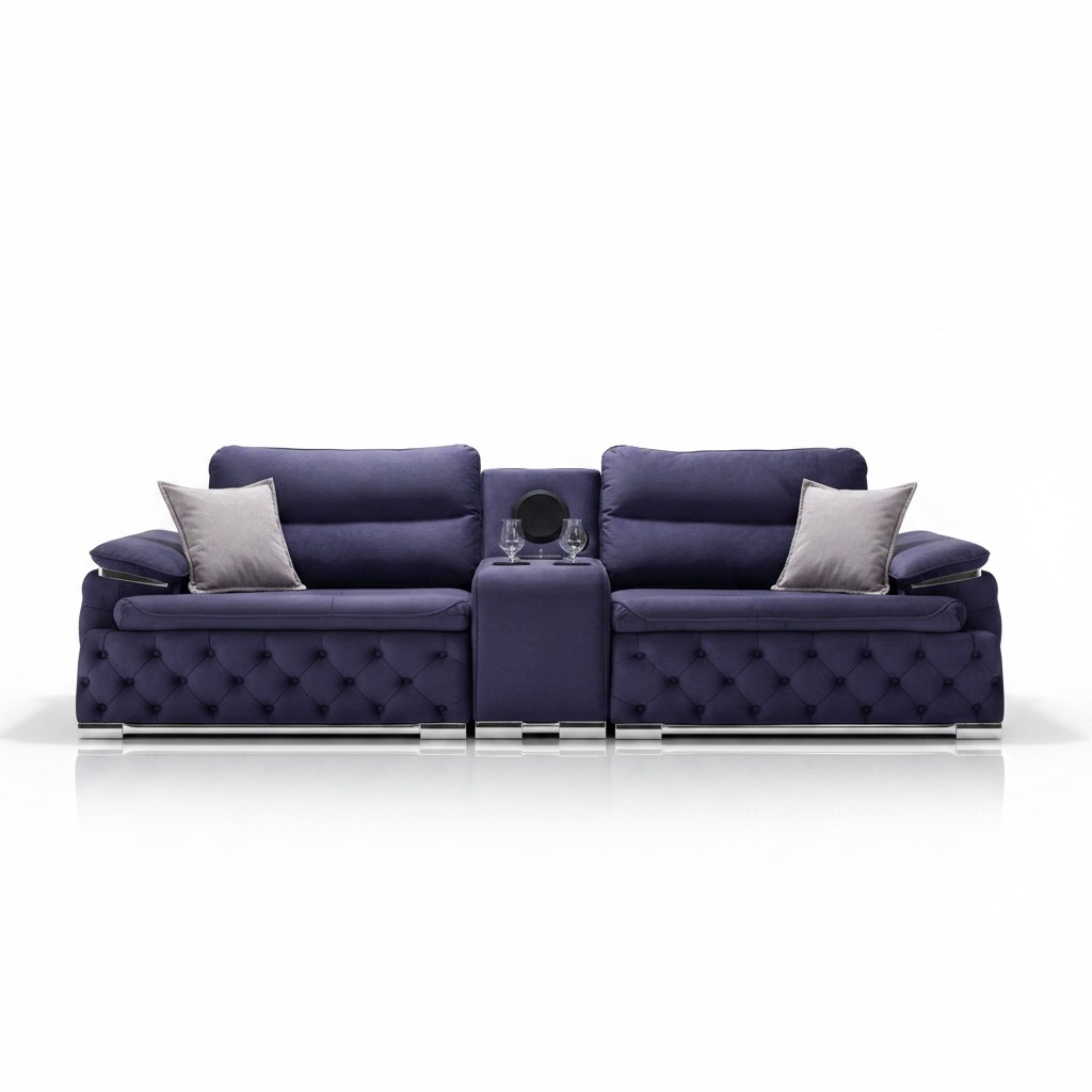 Chesterfield Sofas Couches Upholstery 4 Seater Purple Design xxl Big Sofa Couch