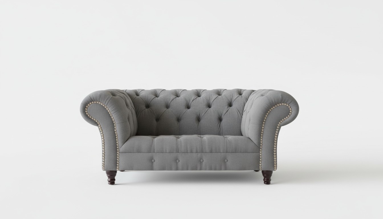 Chesterfield Textile Sofa 2 Seater Sofa Upholstery Sofas Design Luxury Fabric Sofas New