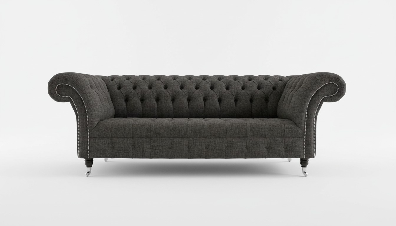 Chesterfield Textile Sofa 3 Seater Sofa Upholstery Sofas Design Luxury Fabric Sofas New