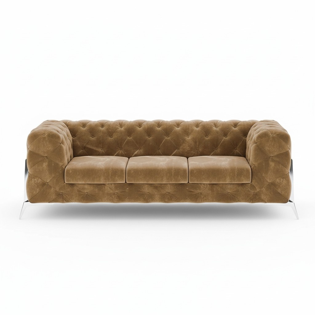 Chesterfield Three Seater Comfortable Designer Living Room 3 Seater Couch Upholstery Sofa