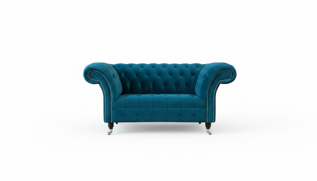 Chesterfield Turquoise Living Room Modern Design Couches Sofa Creative Furniture Fabric
