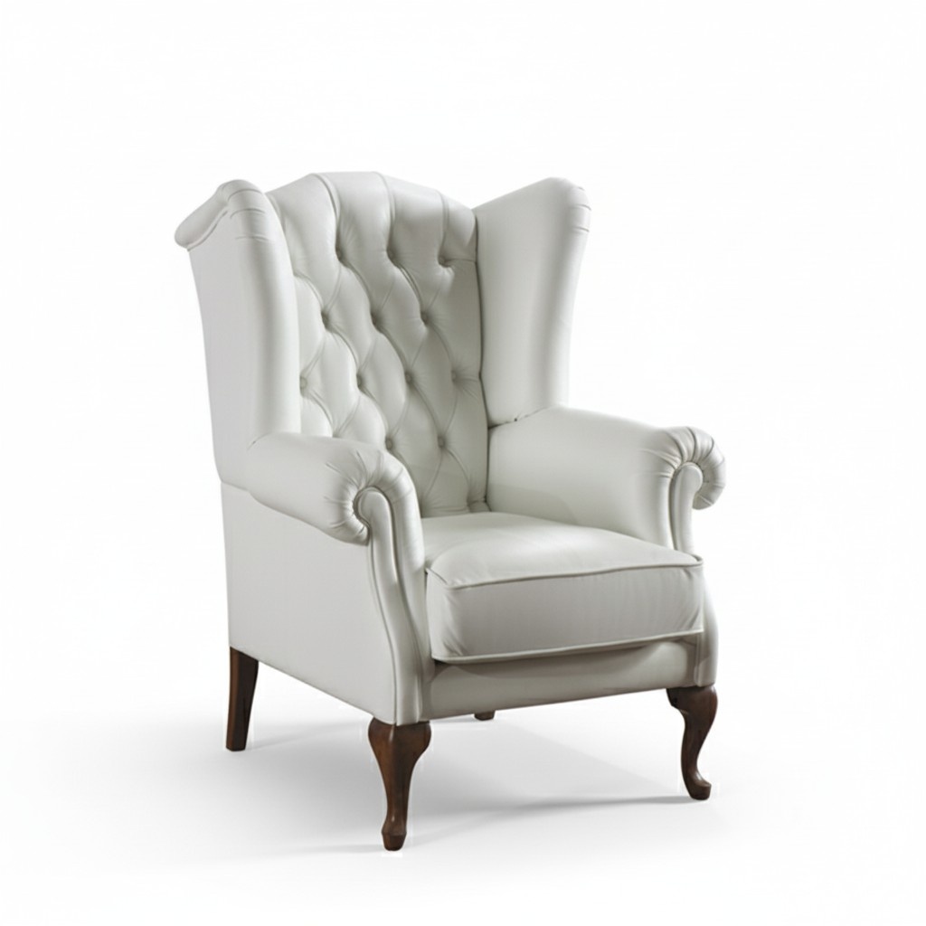 Chesterfield armchair upholstered chair lounge office couch real CL- F2