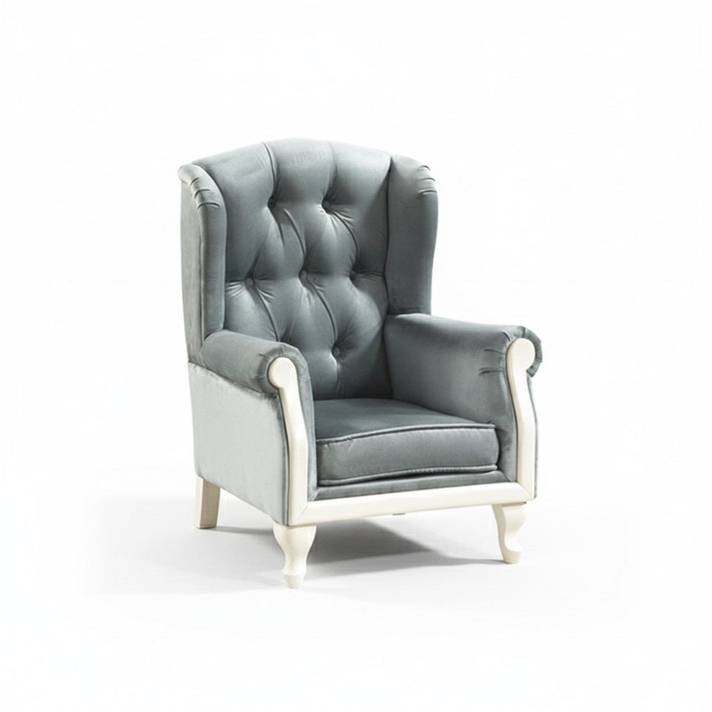 Chesterfield Armchair Upholstered TV Office Couch Leather Textile CL-F1