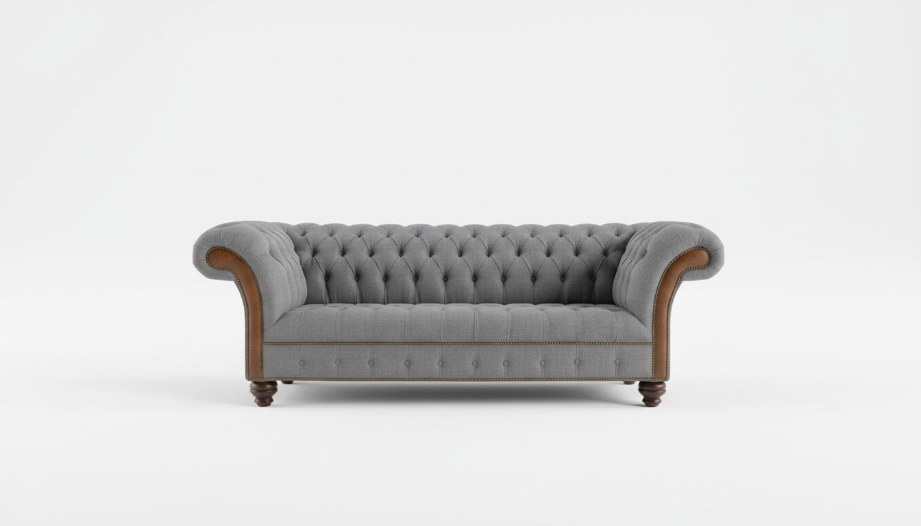 Chesterfield XXL sofa couch 3 seater upholstery textile fabric couches Elegant sofas