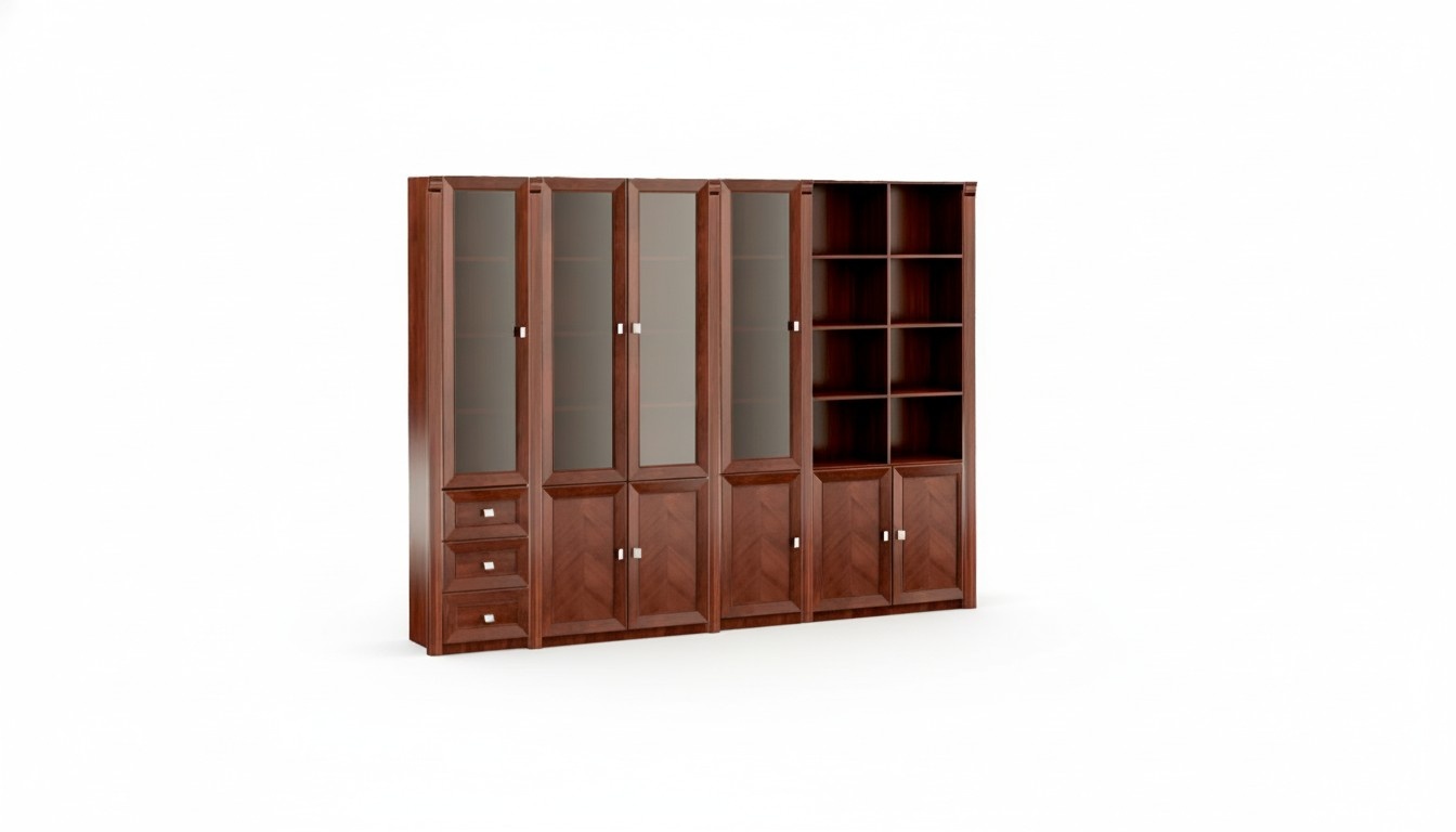 Chic brown office cabinet solid wood furniture bedroom decor
