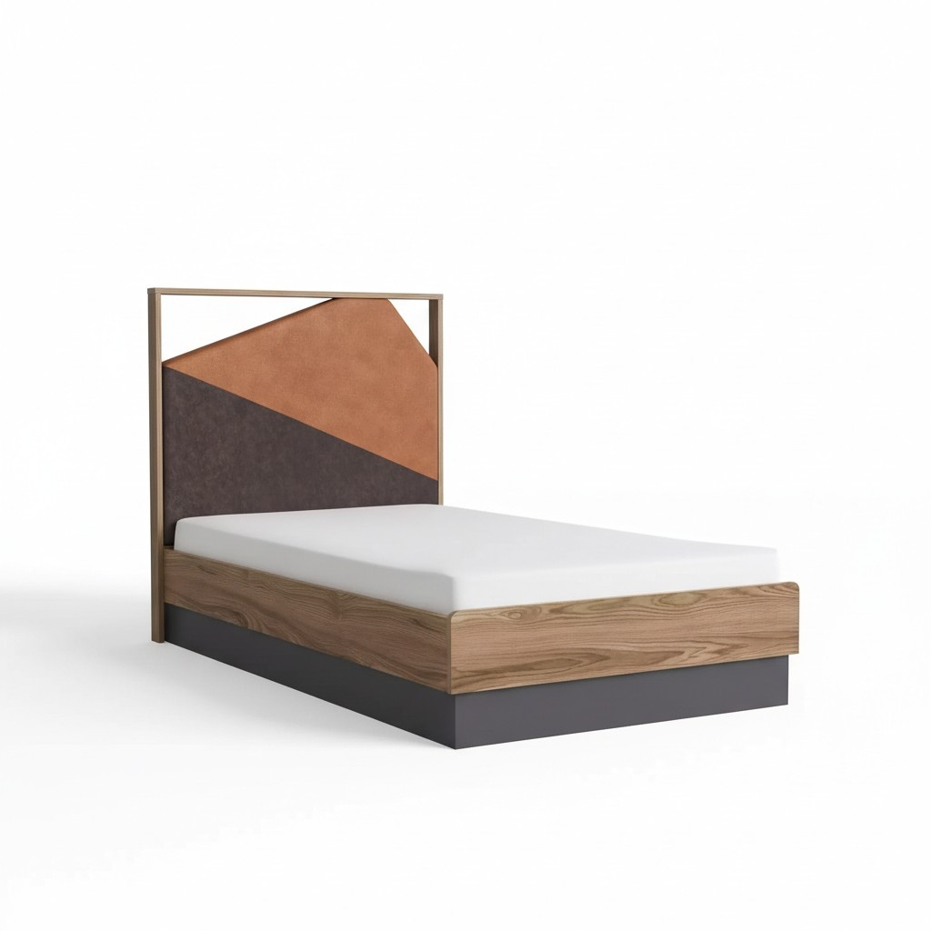 Children\'s bed Bed 100 cm bed frame children\'s room wood bed frame grey