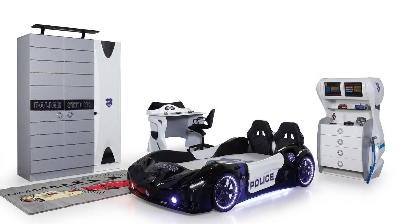 Kids Bed Racing Car Bedroom Beds Furniture Bed Mattress Car Bed New