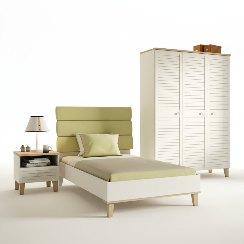 Children\'s Room Set White Wood Modern for Children\'s Room
