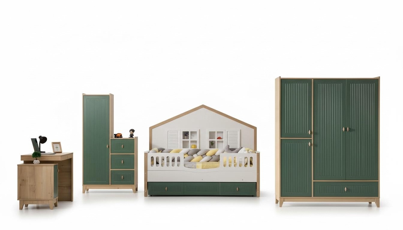 Children\'s room set Consists of bed 2x wardrobe and desk