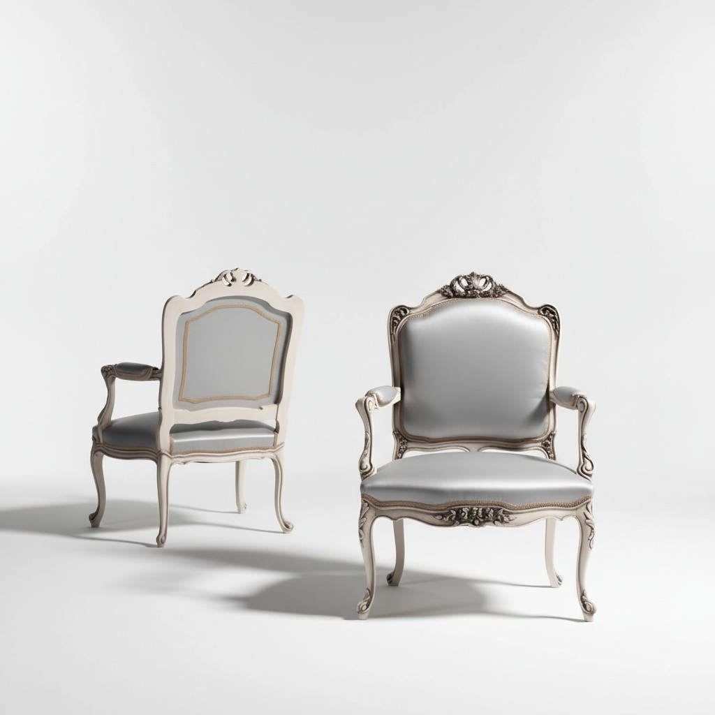 Classic armchair Baroque Rococo armchair Italian furniture wood single seater New