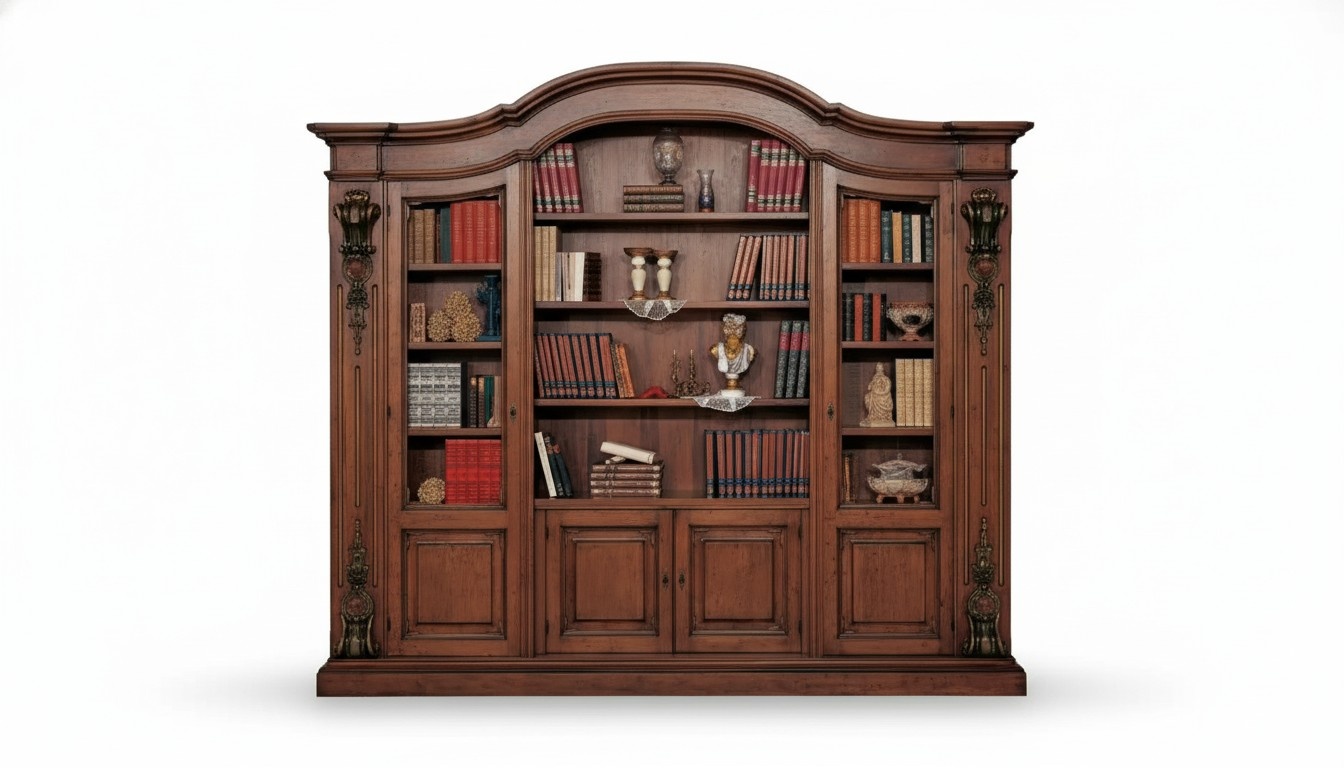 Classic Brown Bookcase Office Furniture Shelves Design Shelf Cupboard