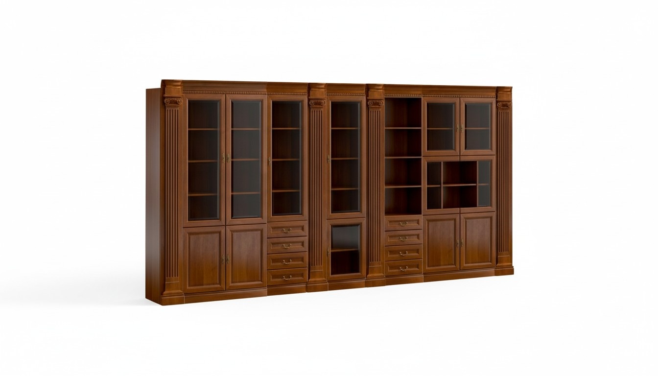 Classic Brown Office Cabinet Solid Wood Furniture Exclusive Cabinets