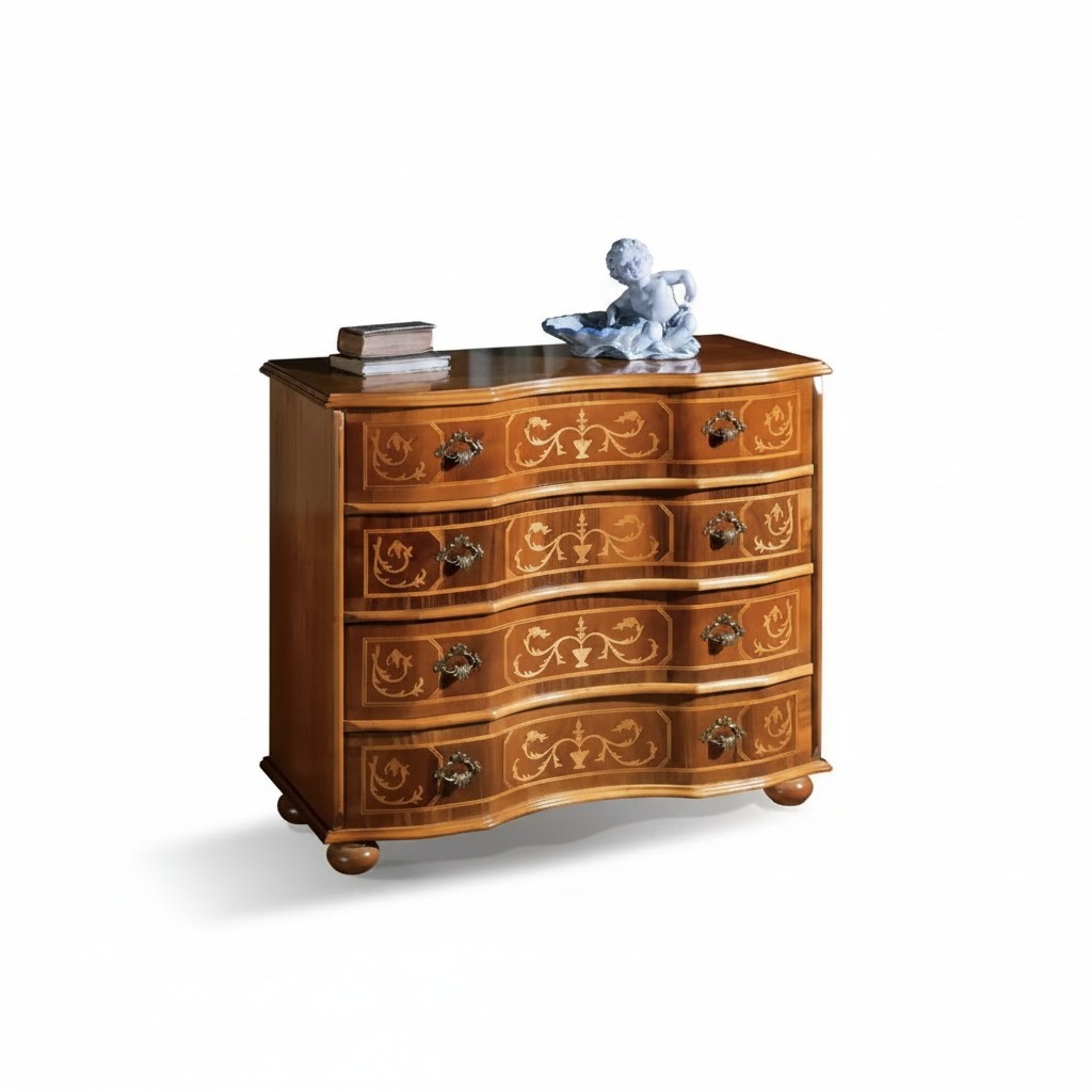 Classic Brown Wooden Cabinet Drawers Chest of Drawers Living Room Design