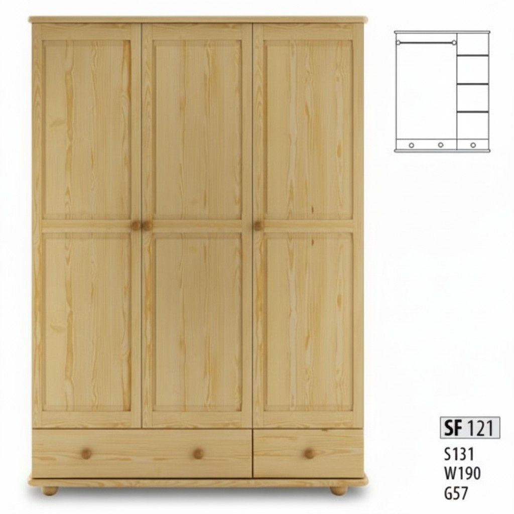 Classic wardrobe solid wood country house wardrobe pine cabinets new