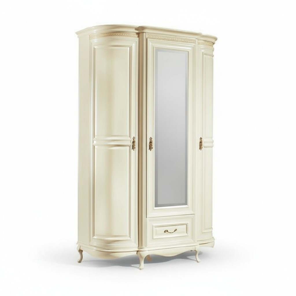 Classic cabinets, cupboard, cabinet wall, wardrobe with mirror, VCabinet-3D-G.