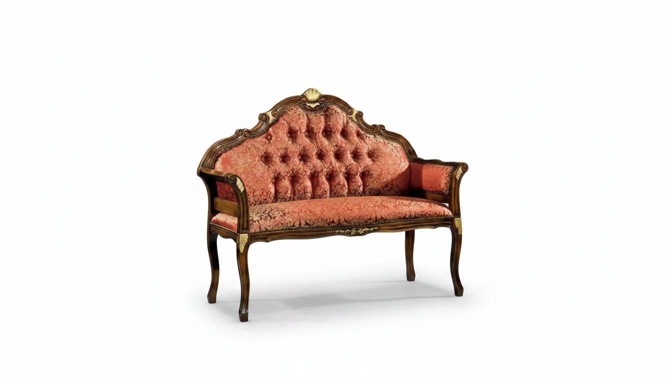 Classic Chesterfield Bench Fabric Furniture Living Room Furniture Seating Furniture