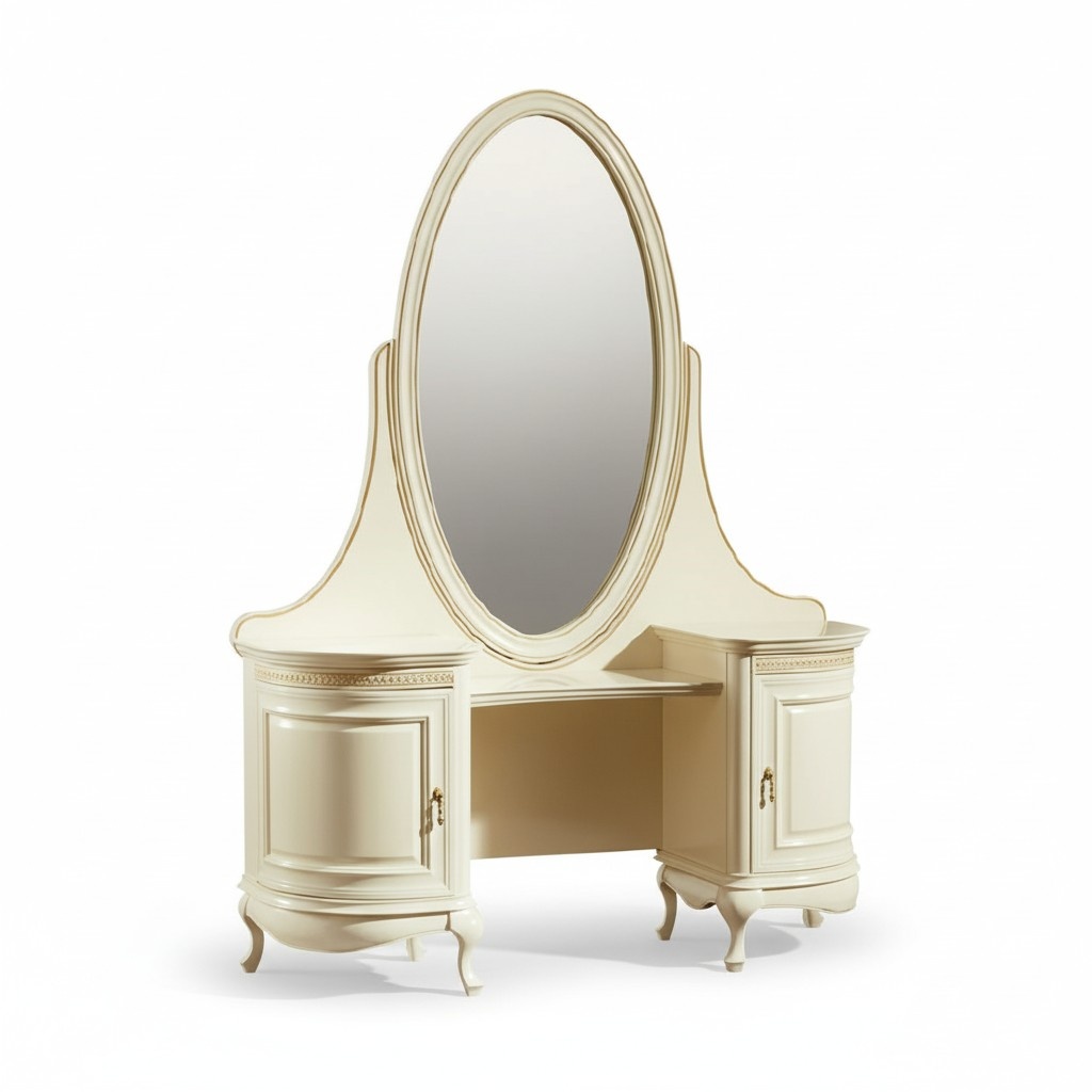Classic Console Makeup Mirror Dressing Table Chest of Drawers - Model V-Dressing Table