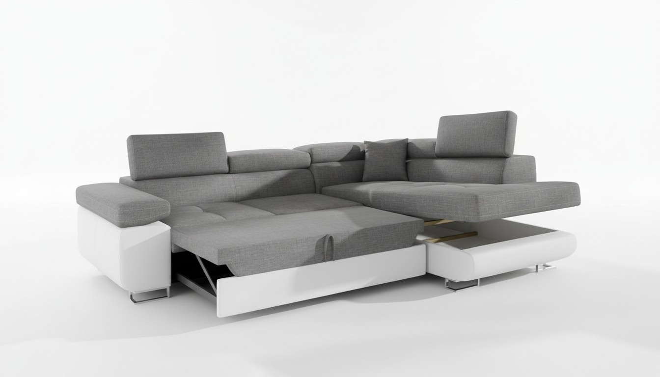 Classic Design Corner Sofa Couches Bed Function Couch Upholstery Textile Sofas