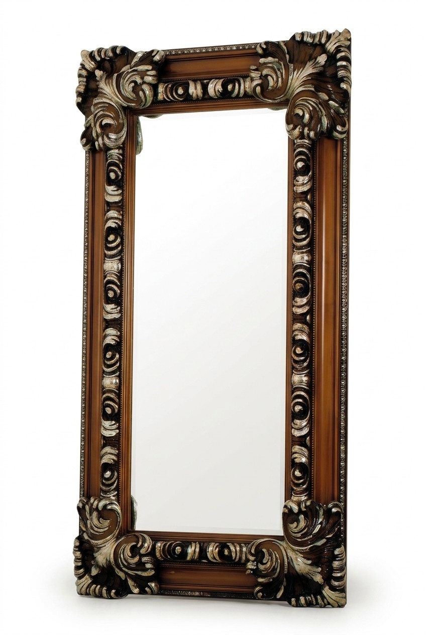 Classic Design Mirror Italian Wall Mirror Wood Stand Wall Italy New