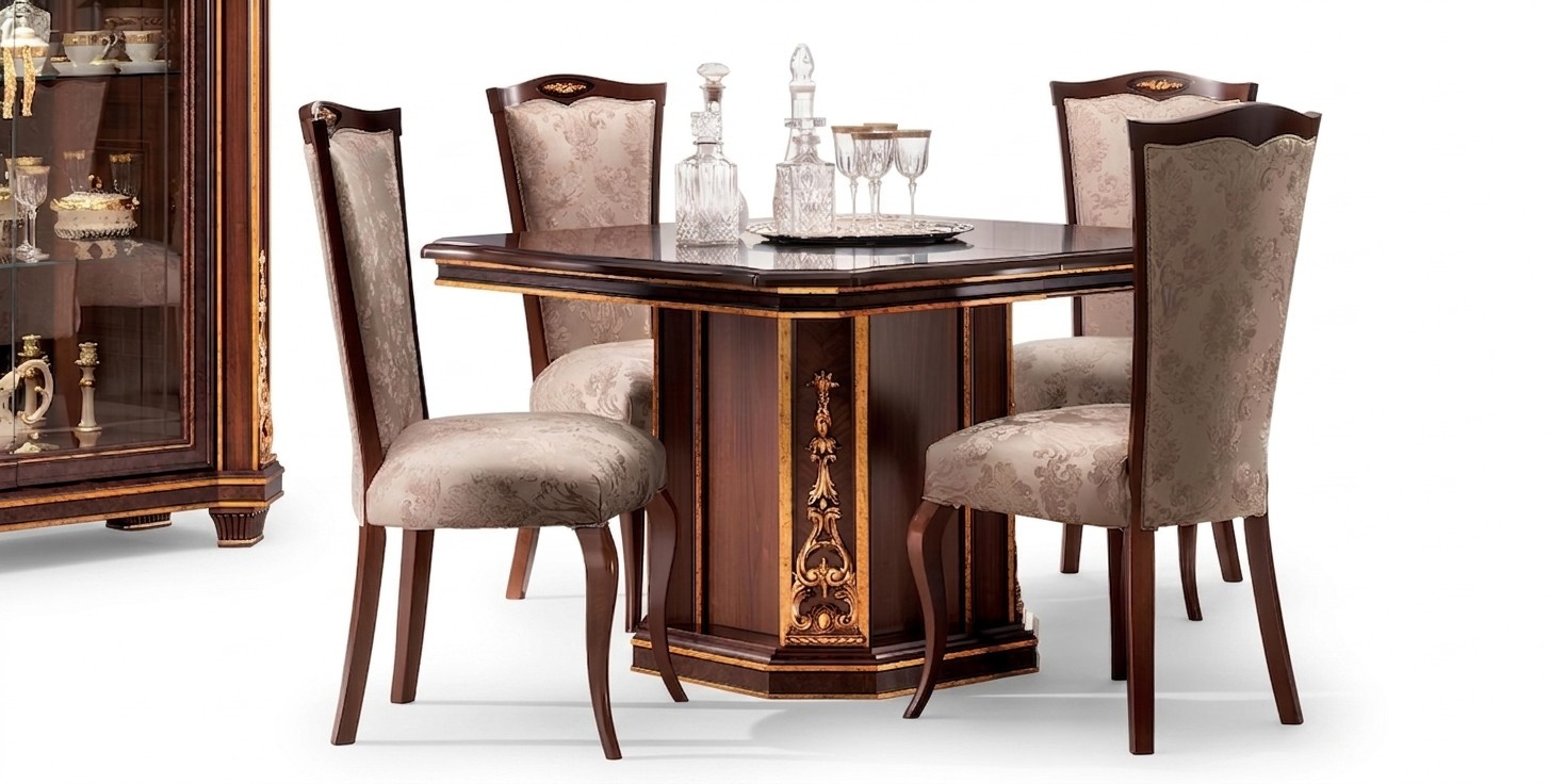 Dining room wooden chair in antique style italian furniture arredoclassic™