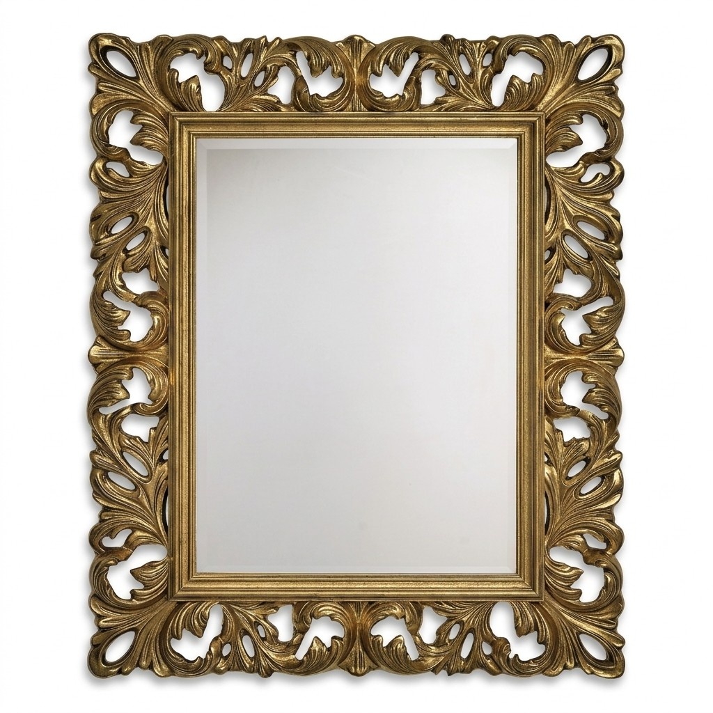 Classic designer real wood frame XXL mirror 105x85.5 mirror model 1577