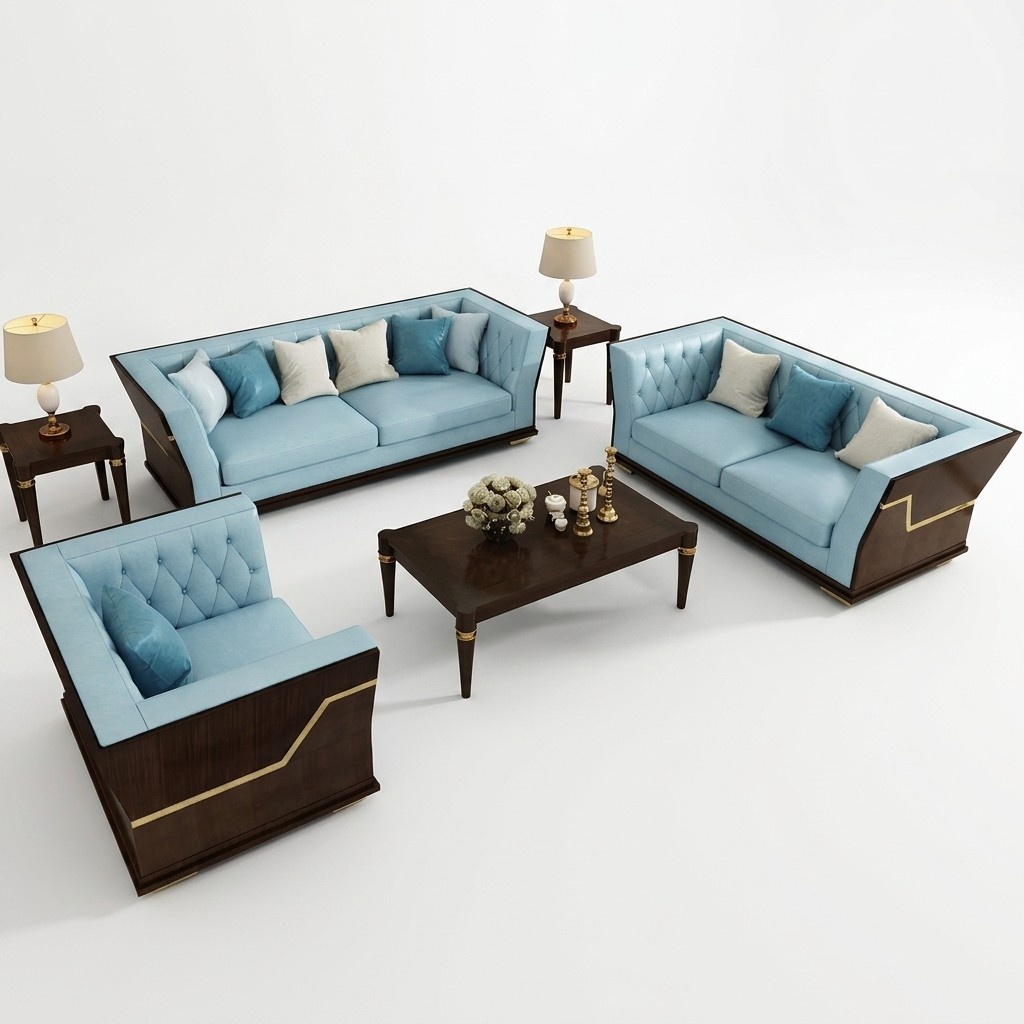 Classic Designer Set Sofa Couch Set Upholstery Seat Set 3+2 Sofas Couches