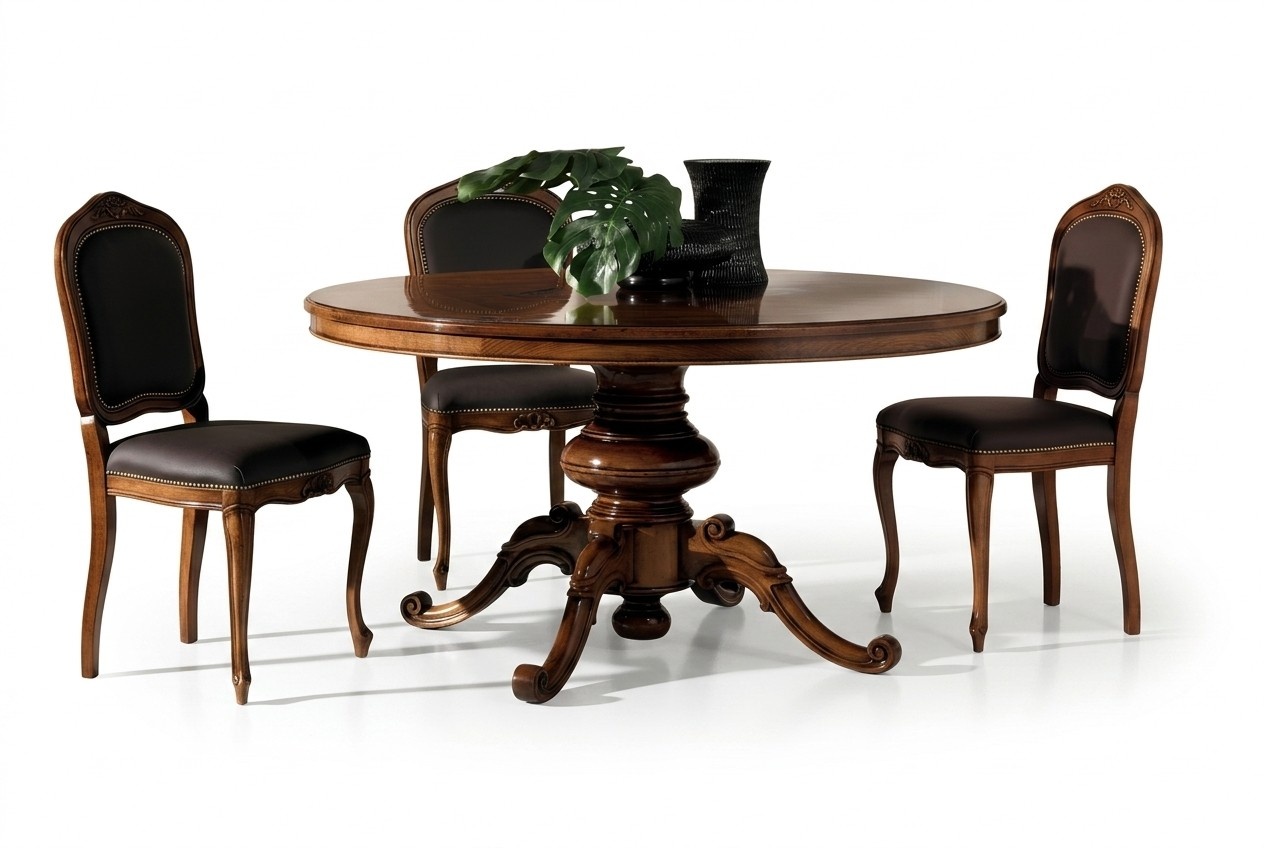 Classic dining table table round tables round baroque rococo furniture round tables new