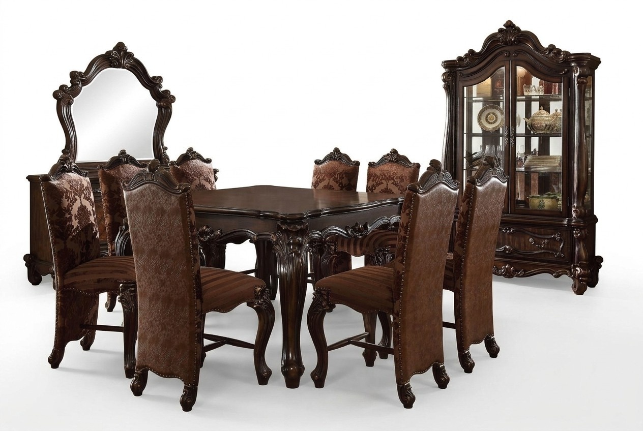 Classic Dining Table Wood Dining Room Set 8x Chair Set Chairs 9 pcs Set