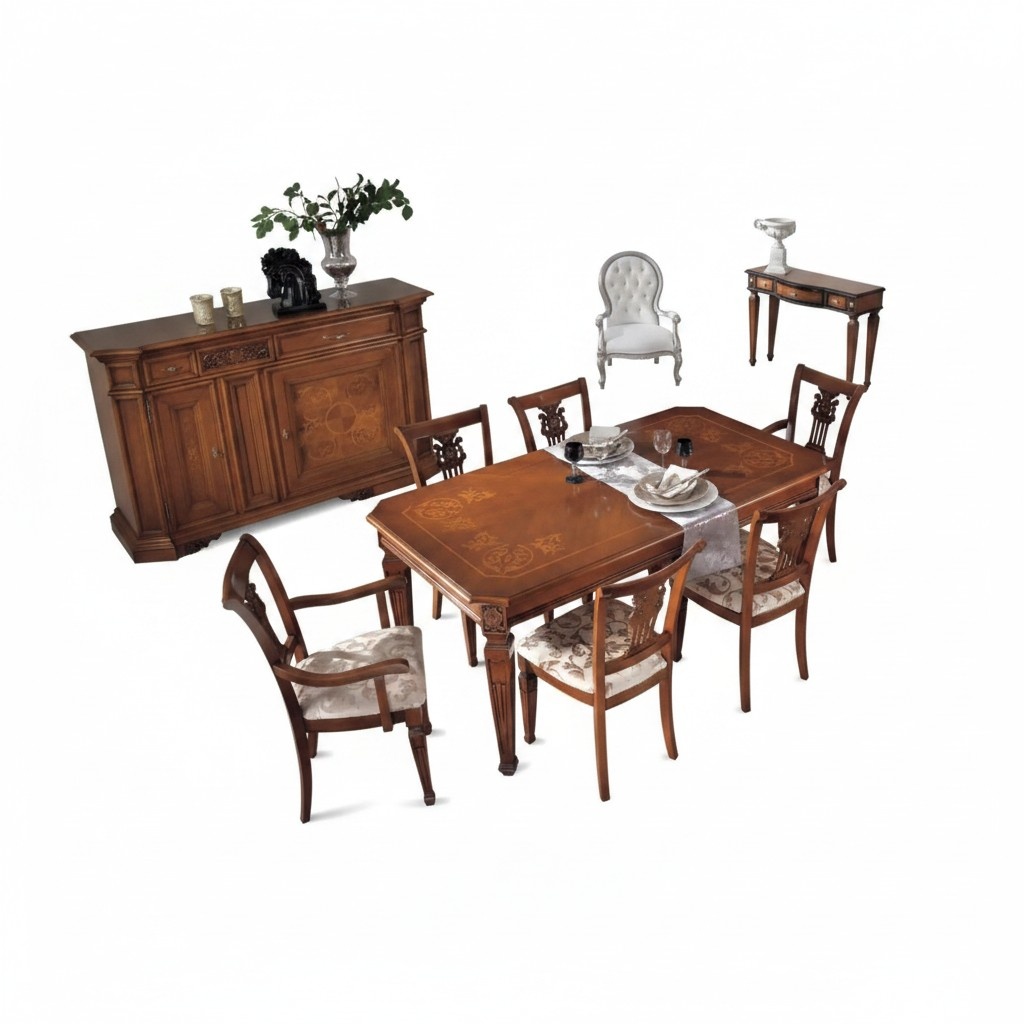 Classic Dining Table Table Wood Dining Room Set Brown Tables New