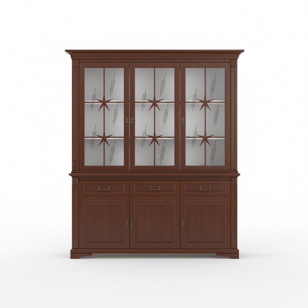 Classic showcase display cabinet vitrines glass cabinet cupboard colonial new OK3