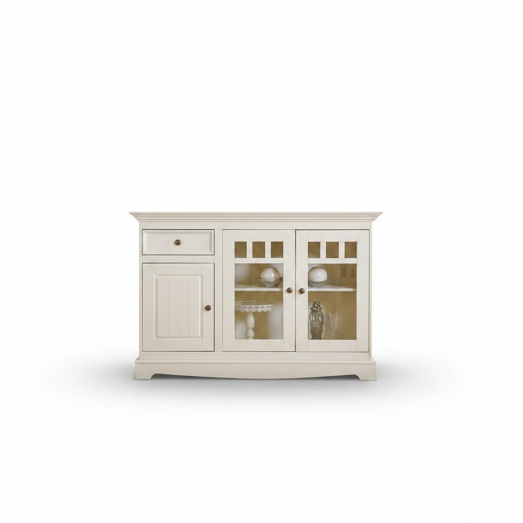 Classic Chest of Drawers Country Sideboard White Buffet Cabinet Living Room
