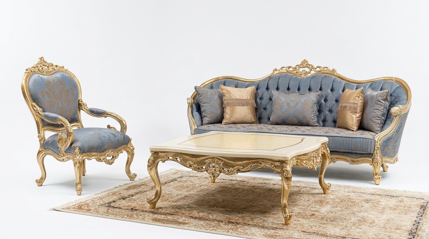 Classic grey living room sofas Chesterfield sofas three-seater armchairs