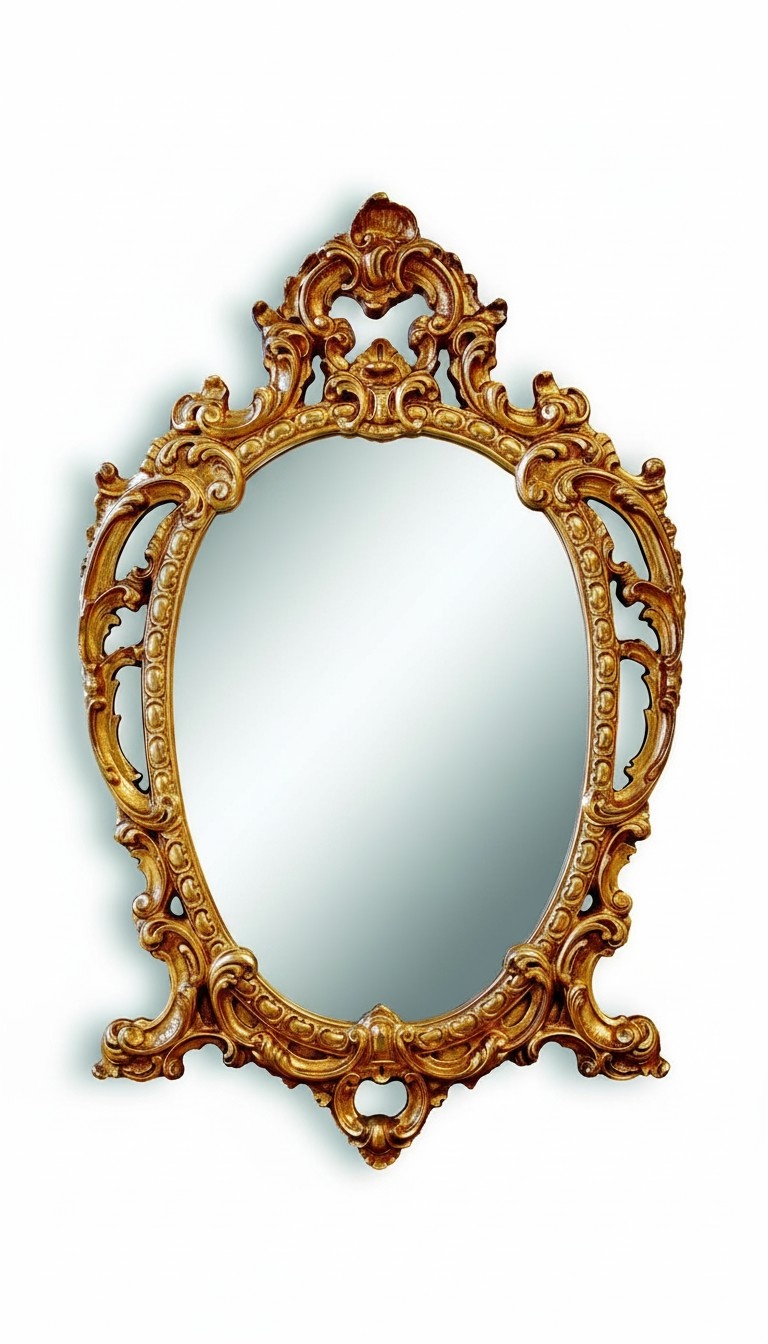 Classic large mirror wall mirror hanging mirror wood gold wardrobe 64x104cm
