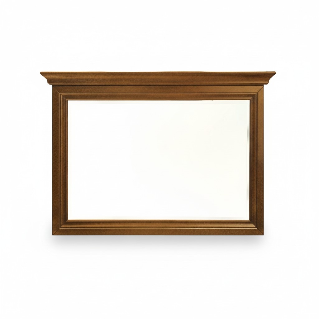 Classic Large Mirror Wall Mirror Hanging Mirror Wooden Frame Wardrobe N-L2