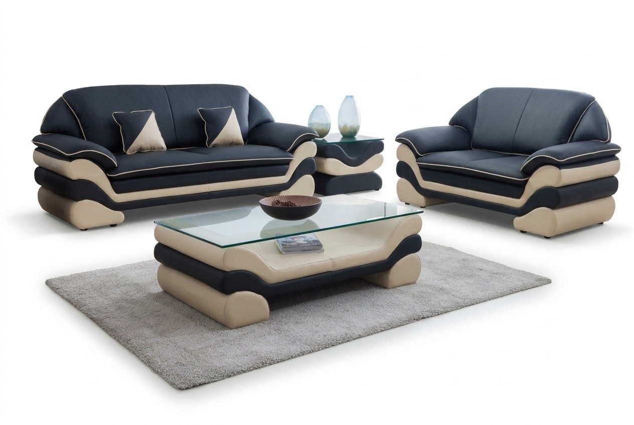 Classic Luxury Designer Coffee Table Sofa Living Room Table Leather Tables Glass