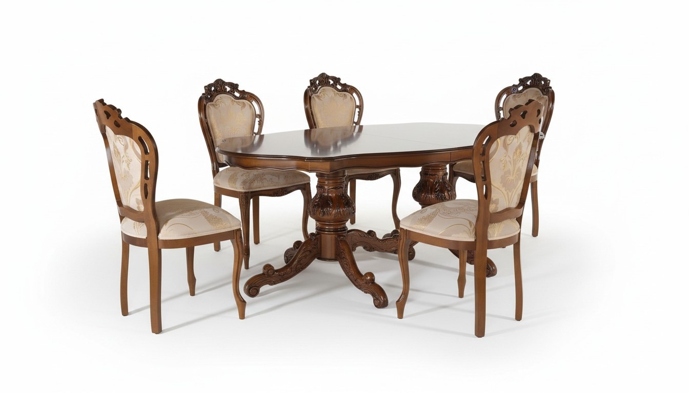 Classic Luxury Table Wood Tables Baroque Rococo Antique Style Dining Living Room